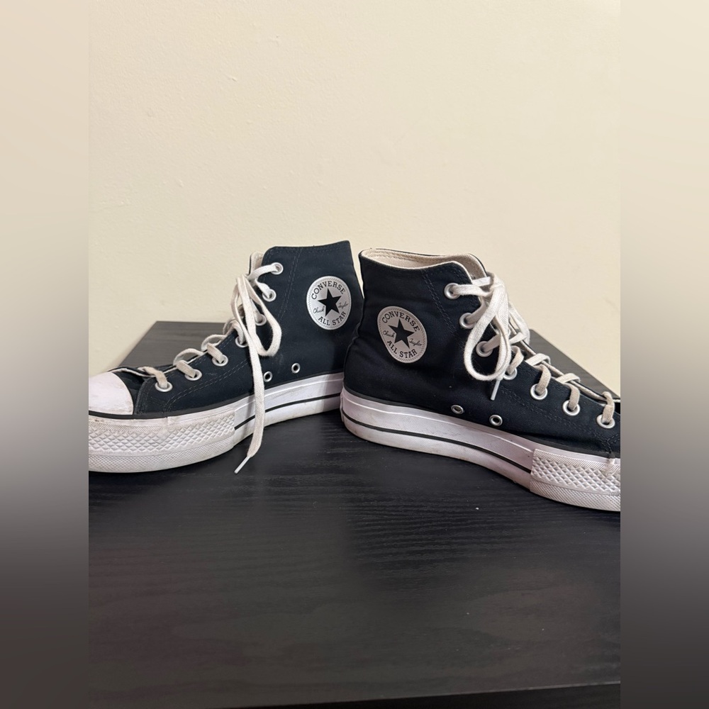 Converse Chuck Taylor All Star Black High Top Sneakers Women’s Sz 8.5 US - Picture 6 of 9